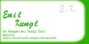 emil kungl business card